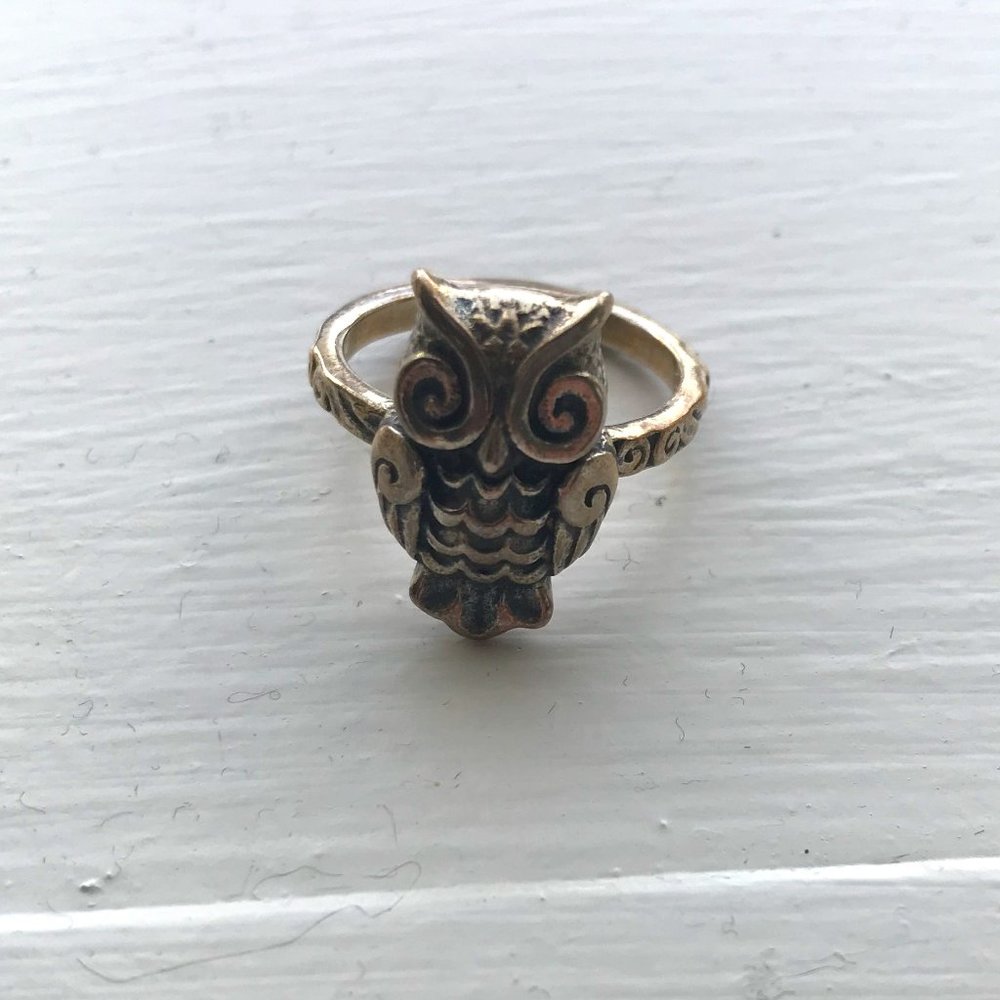 James Avery Sterling Silver Owl Ring
